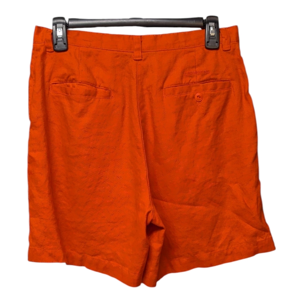 Ralph Lauren Red/Orange Linen Relaxed Fit Shorts - Picture 3 of 6